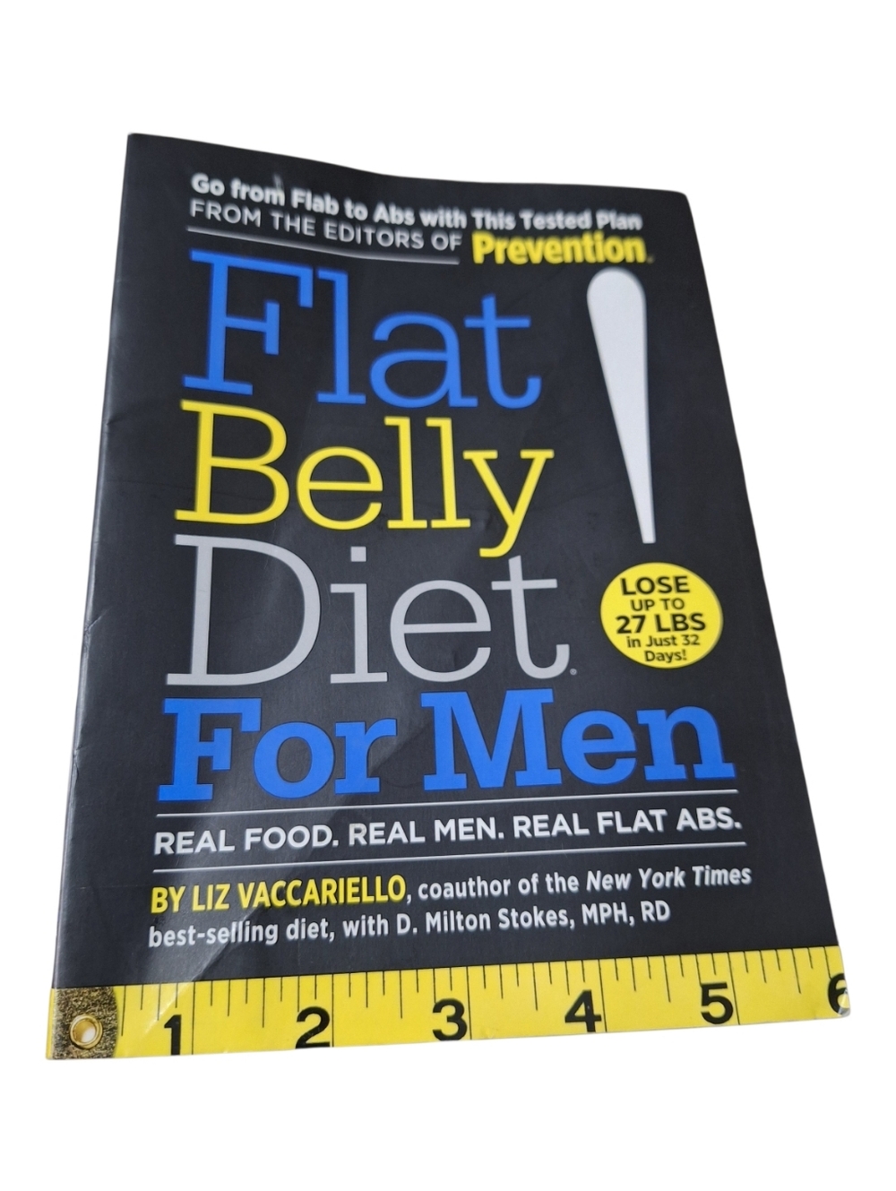 Flat Belly Diet For Men paperback - black, blue, yellow